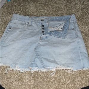 Light denim jean skirt